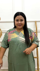 DASTER JUMBO BUSUI MAURA LD 130 CM KEKINIAN SLETING DEPAN LENGAN PENDEK MURAH ADEM RAYON PREMIUM