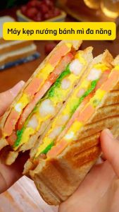 Máy Nướng Bánh Mì Sandwich ZHIBAO Kẹp Làm Nóng 2 Mặt Rán Trứng Làm Đồ Ăn Sáng Nhanh Chóng Tiện Lợi