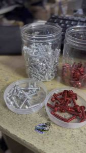 iconblue88 PAKET 4 pcs Baut Visor Winshield Model Bintik 8 Varian Warna Full CNC Universal AEROX NMAX LEXI DLL