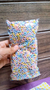 แบ่งขายเม็ดสีโฟมพาสเทลของตกแต่งของ DIYขนาด3-5มิล สีพาสเทล