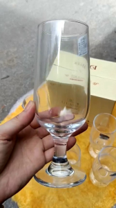 Ly thủy tinh chịu nhiệt uống sinh tố cốc thủy tinh có chân cao chuyên để làm ly nước ép soda mã 3728 -350ml
