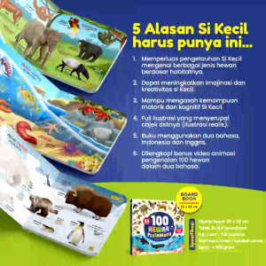 boardbook My first Book 100 Hewan Pertamaku (Bilingual Indonesia-inggris)