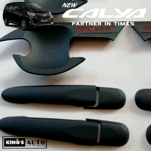 Paket Cover Door Handle Outer Pintu Toyota Calya R-LINE Hitam Doff