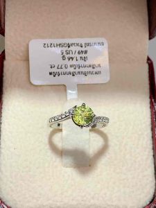 ธนาภรณ์✨แหวนเงินแท้พลอยมาลียา การ์เน็ต สีเขียวหวาน ไฟดีมากๆ พลอยธรรมชาติแท้100% #49 (GSH1212)