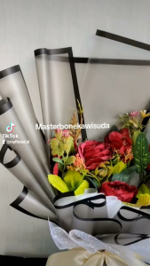 Black Series - Buket bunga mawar artificial tanpa boneka wisuda bukan buket uang