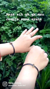 Gelang Couple Magnet Inisial Huruf Bronze