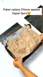 Paket Isi 3 Celana Chino Pendek Pria Dewasa
