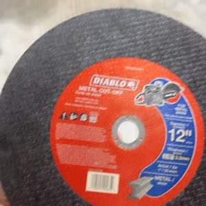 Diablo 12 in. x 1/8 in. x 20 mm Power Tool Metal Cut-Off  Saw Blade