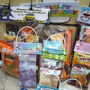 LABEL SNACK ULANG TAHUN ISI 30PCS SUDAH TERMASUK TALI DAN PLASTIK FREE DESAIN