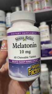 [Mỹ ] Melatonin 10mg 60 viên stress relax giúp hổ trợ ngủ ngon lành hơn natural factors