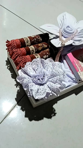 Seserahan lengkap isian box mika Kualitas premium Hias bunga Terbaik