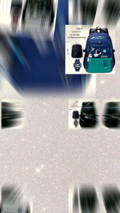 Tas Ransel Anak Laki-Laki Motif Astronot Free Jam Tangan Botol Minum Kaca Raincover Tas Sekolah Anak SD SMP Tas Ransel