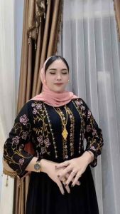 GAMIS HINDI BORDIR RAPUZA SUPER MAYUNG TERBARU