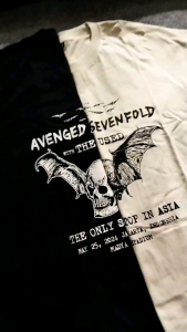 Kaos Avenged Sevenfold: The Only Stop In Asia Baju Distro Band Musik Avenged Sevenfold Untuk Pria & Wanita