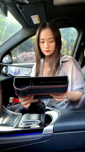 🇲🇾Readystock🇲🇾 # 车内座椅缝隙储物盒 Car Seat Storage Box Car Seat Side Console Pocket Gap Slit Storage Side Pocket 汽车座收纳盒
