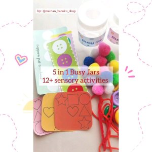 Busy jar set 5 in 1 mainan edukasi Montessori inspired