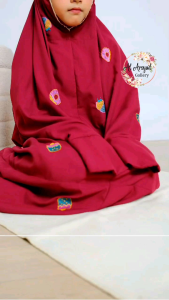 Mukena Terusan DONAT & Eskrim Cupcake Anak SD Remaja