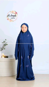 Mukena Terusan BUNGA LAVENDER Anak SD Remaja