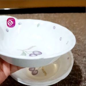 160ml - 5.5" CORELLE USA PLUM SWIRL MICROWAVABLE MINI BOWL SAUCER • JAPAN SURPLUS