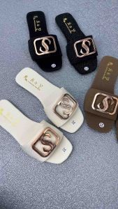 San San Dép CHỮ S Đế Bệt dép lê Nữ Quai Ngang Thời Trang Dép Đi Tiệc Du Lịch Êm Chân