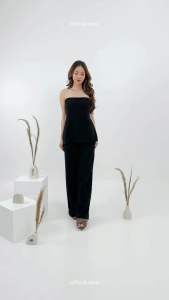 NACO.ZEYA SET Tube Style Elegant Summer Set Linen Set