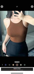 MAYA - Casual Sleeveless Halter Crop Top for Free Size with Knitted Fabric