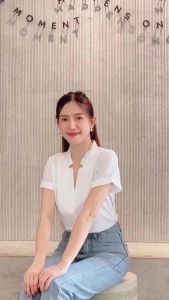 เสื้อคอจีนทรงคอรูปดาว #L154shop_a001