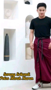 Sarung Srikandi - Sarung Lilit - Sarung Ikat - Polos Hitam - Bahan Toyobo Adem nyaman dipakai dan tahan lama