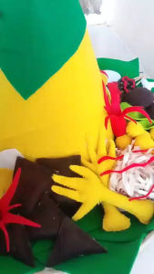 Topi tumpeng carnaval 3d