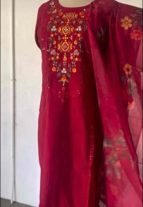 New Collection Party Wear Kurti Sharara with Organza Shawl