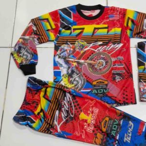 SETELAN ANAK BAJU MOTORCROSS / SETELAN JERSEY LENGAN PANJANG ANAK SEPEDA GUNUNG TERBARU / SETELAN BAJU BALAP ANAK / JERSEY BAJU BALAP LENGAN PANJANG ANAK