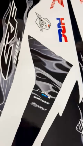STIKER STRIPING CRF 150 L KEREN STRIPING HONDA CRF 150L MOTIF CARBON FORGED CRF 150L