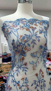 Tulle bordir floral MJA 41 D1| tulle garden bordir -IstanaKaen