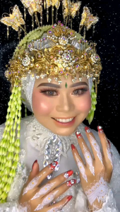 henna instan henna wedding(free geliter+free manik "+free lem kulit) 1pcs sudah untuk sepasang tangan termurah d permata henna