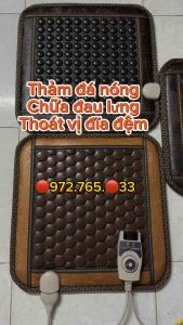 Thảm đá nóng trị liệu đau lưng 45x45cm