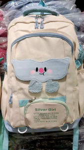 Tas Ransel Backpack Anak Sekolah Perempuan ALTO SILVER GIRL CARTOON Gratis Pouch + Mantel hujan