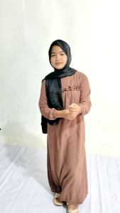 gamis crinkle anak perempuan termurah sae dres. bahan crinkle.model terbaru.ukuran 3-12 tahun.fashion muslim anak