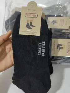 ถุงเท้าข้อสั้นปิดตาตุ่ม ผ้าหนานิ่ม ขนาดฟรีไซส์ แพ็ค12คู่