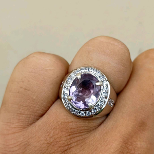 cincin batu kecubung amethys cutting top quality
