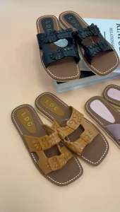 sandal slop wanita karet jelly teplek trendi KOREA style LDG 1500