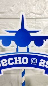 Airplane Cake Topper (High-quality Personalize Ready-to-use)