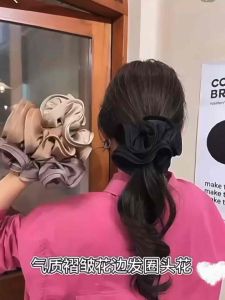 🇲🇾 Satin Silk Large Scrunchies Fashion Getah Rambut Hair Rope Chiffon Elastic Women