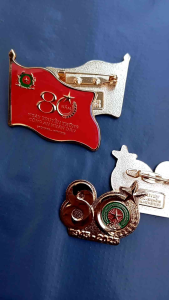 Huy hiệu kỷ niệm 80 năm CAN bản chuẩn. pin huy hiệu A80 năm ngày truyền thống CAND huy hiệu 19/8