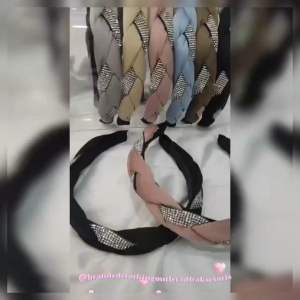 Bando Permata Ori BKK PREMIUM / Bando Kepang Elastis Import / Bando Simpul Vintage / Braid Head Band / BKK7815