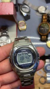 Đồng hồ nam mẫu Casio Wave Ceptor Tough Solar WVA-430J sử dụng module máy 3311chạy vừa kim vừa điện tử4cốt chỉnh có Chronographlịch vạn niênđèn sáng giờ thế giới chống nước 10BAR dây plastic zin