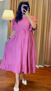 Mini Dress Polo Linen Terbaru untuk Wanita