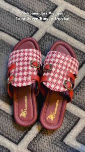Sandal Selop Wedges Wanita 2 Sabuk Super Cantik Sandal Wanita Kekinian Terbaru Kode SMU34