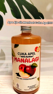 Cuka Apel Premium Organik (Apple Cider Vinegar) "With Mother" isi Bersih 500ml