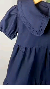 Dress Anak Linen Salsabila Warna Navy Size 1-5Tahun