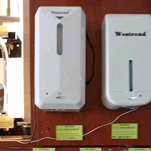 Westrend sensor soap dispenser 1000ml Ac/dc operated liquid type  wall mounted and to kill virus